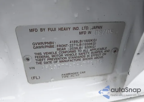 2006 Subaru Impreza Wrx Sti from USA, damaged, VIN JF1GD70626L503798